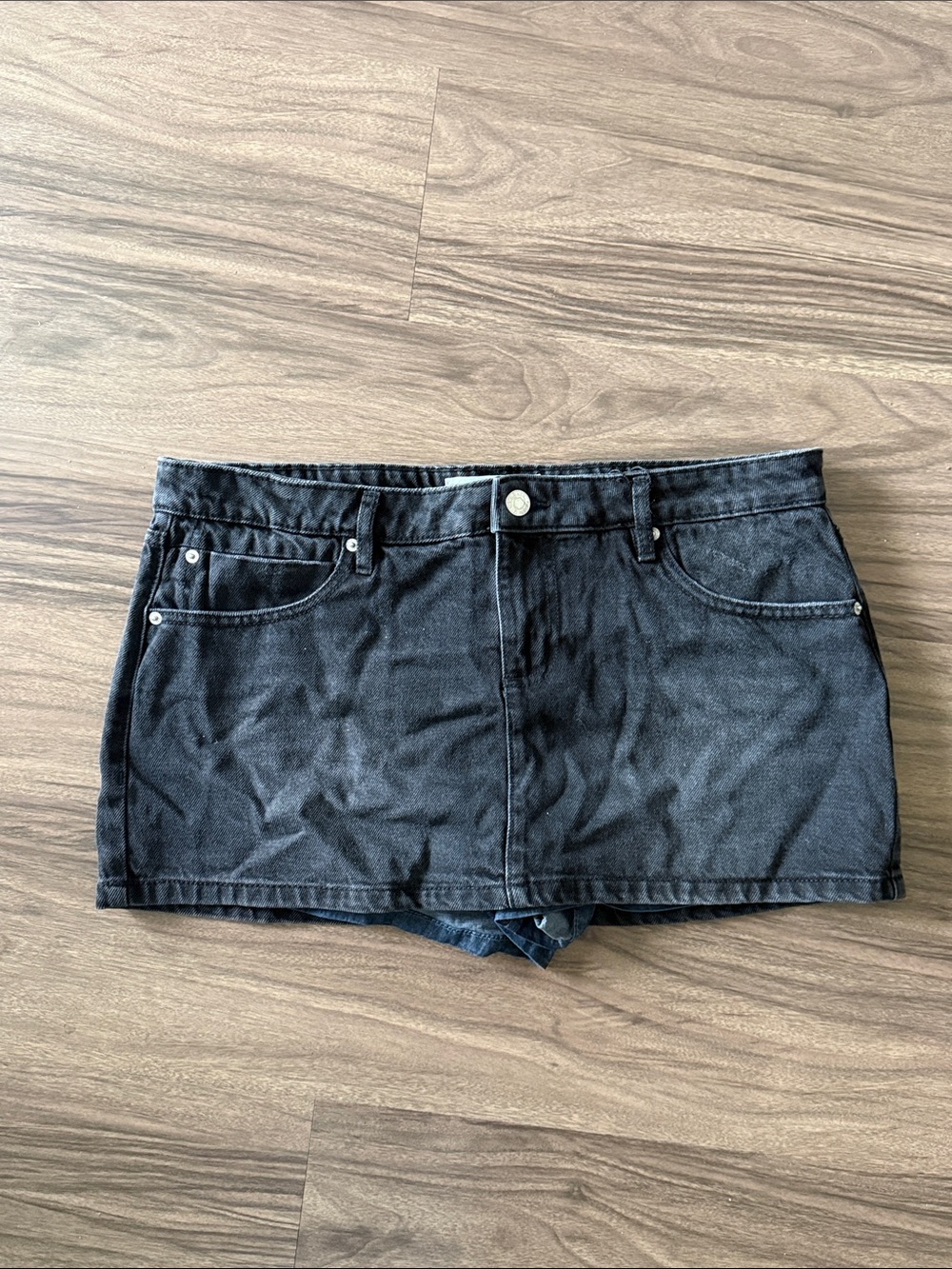 Black Women's L Denim Skirt Garage